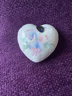 Buy Aynsley Little Sweetheart Heart Shaped Trinket Box  Made In England Bone China • 12£