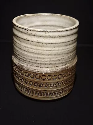 Buy Vintage Broadstairs Pottery Studio Stoneware Impressed Pattern Mid Century Vase  • 12£