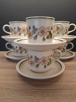 Buy Vintage Marks & Spencer Autumn Leaves -  5 Tea Cups And Saucers  • 6£