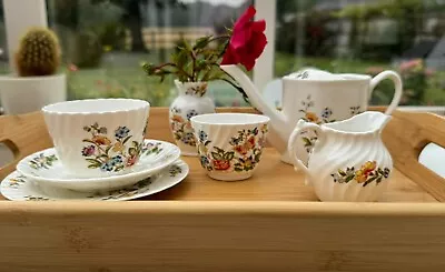 Buy Aynsley Cottage Garden Vintage English Floral China Tea Set • 3.20£