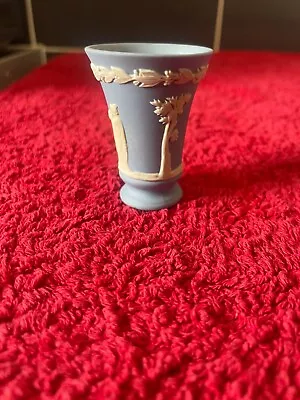 Buy Wedgwood Jasper Ware Miniature Blue Vase, 6cm Tall. • 6£