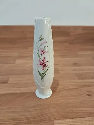 Buy  BELLEEK IRELAND CREAM COUNTRY TRELLIS BUD VASE Blue Mark 1997 (Mint) • 4.50£