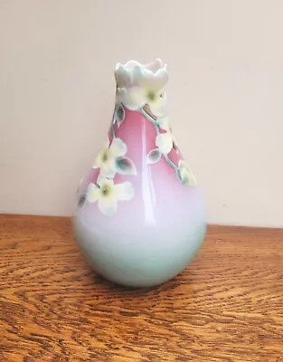 Buy Franz Porcelain Vase XP1812 Pear Shaped Dogwood Mauve Lilac • 48£