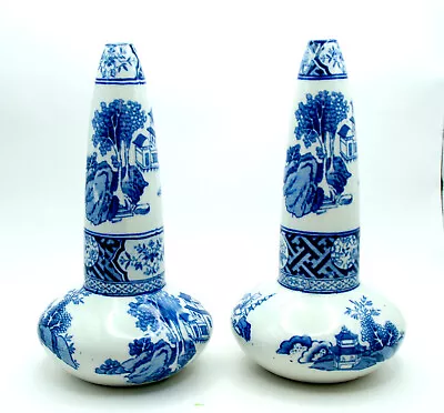 Buy Stunning PAIR WOODS Frederick Rhead  KANG-HI  Art Nouveau Blue & White VASES • 19£