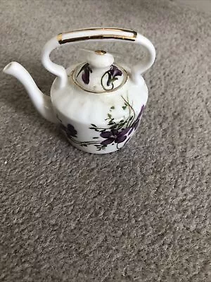 Buy Vintage Hammersley Bone China  Victorian Violets Miniature Teapot  / Kettle. VGC • 5.50£