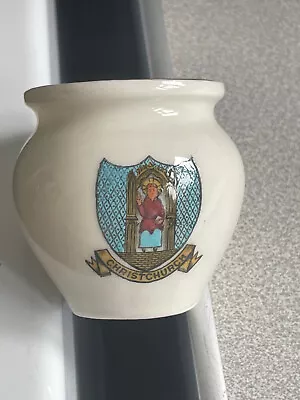Buy Rare Old W.h.goss Crested China Model Of Roman Pot C.1918 Arms Of Christchurch • 2.49£
