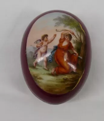 Buy Dresden Porcelain Egg Shaped Trinket Box -Thames Hospice • 10£
