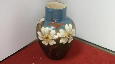 Buy Aller Vale Vase 9.5  Cm Tall With Barbotine Flowers • 15£
