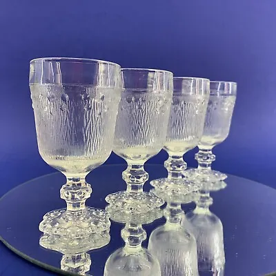 Buy Vintage Scandinavian Crystal Glass Set Of 4 MCM Shot Glasses Barware Bar Liquor • 18.17£