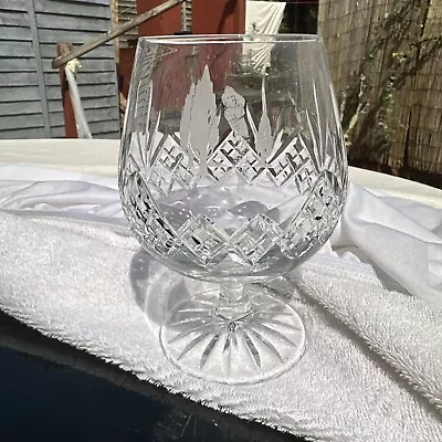 Buy Edinburgh Crystal -  Tiree  Cut Crystal - Brandy Glass Golf Scene • 9£