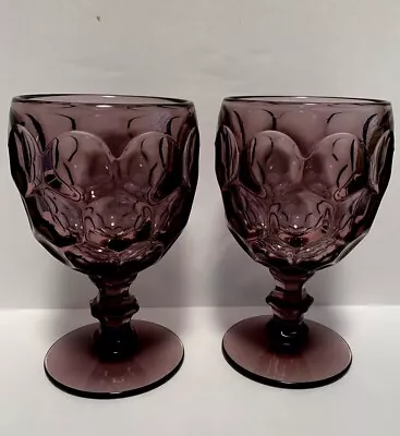 Buy  (2) Imperial Glass Provincial Amethyst Water Goblets  Perfect   • 17.23£