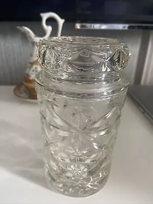 Buy Cut Glass Vintage Jar With Lid  • 4.99£