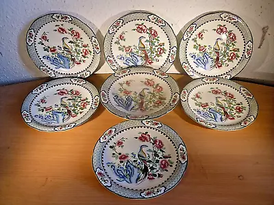 Buy Antique Corona Ware Rockery & Pheasant.6 Luncheon Plates.Footed Pedestal Dish • 19.95£