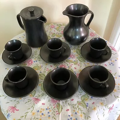 Buy Brand New Prinnknash Pottery Set Coffee Pot 6,cups & Saucers And Jug • 50£