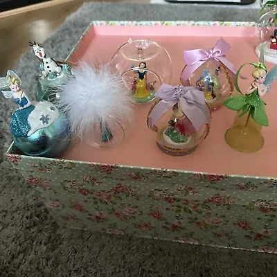 Buy Disney Store Disney Parks Glass Ornaments  X 6 Plus Tinker Bell • 20£