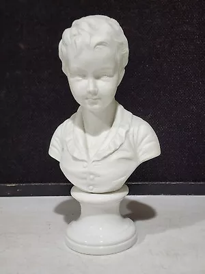 Buy Vintage 10  Parian Ware BUST OF A BOY On Porcelain Base Figurine Stature • 37.27£