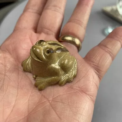 Buy Vintage Ceramic Salt Glazed Miniature Frog • 5£