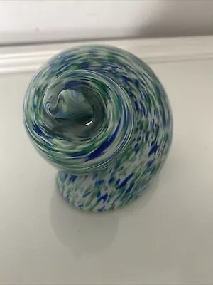 Buy Wedgwood Fused Glass Shades Of Blue Snail Shell Paper Weight • 2.50£