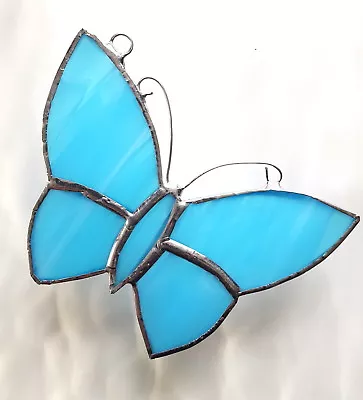 Buy Sky Blue Butterfly Stained Glass Suncatcher Garden Wildlife  Handmade • 14.95£