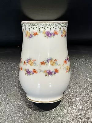Buy Royal Doulton Pre 1922 Green Backstamp Small Vase White With Floral Pattern 4 ½” • 6.99£
