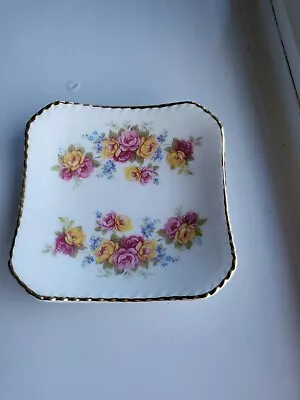 Buy Royal Doulton Fine Bone China Pink/yellow Flowers Saucer • 4.90£