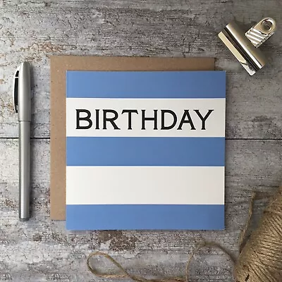 Buy Cornishware Inspired Greeting Card - BIRTHDAY • 3£