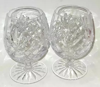 Buy 2 X Royal Doulton Westminster Cut Crystal Snifters Mall Brandy Glasses Cut Base • 18.99£