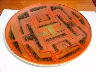 Buy Superb Rare Vintage Mid Century Modernist Abstract Studio Poole Pottery Plate • 55£