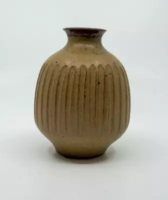 Buy VTG Pond Farm Don Lewis Pottery Vase Ceramic Pottery Tan Brown • 116.70£