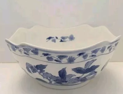 Buy  Lovely Antique Chinese Oriental Blue & White Porcelain Large Fruit Pattern Bowl • 30£
