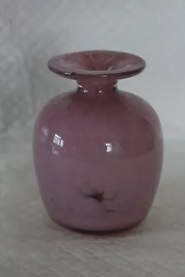 Buy Pretty 11cm Mdina Pink Glass Vase - VGC • 9.95£