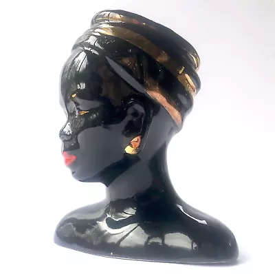 Buy Vintage Joan Lea Creation Pottery Black African Woman Head Vase Retro 1950s • 24£