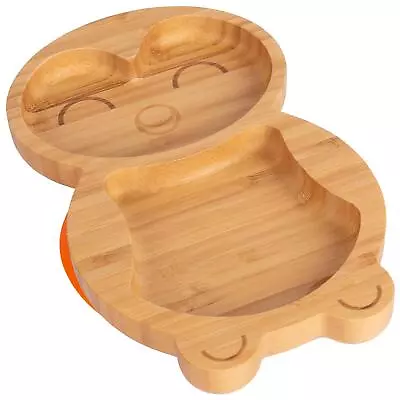 Buy Tiny Dining Orange Penguin Bamboo Baby Suction Plate Toddler Weaning Feeding Set • 14£