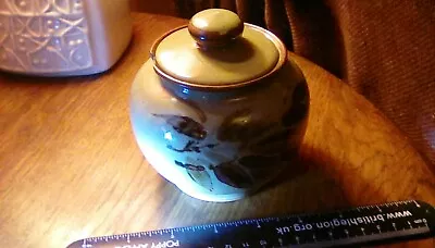 Buy Vintage J S Stuart Quayside Exeter Studio Art Pottery Leaf Design Lidded Pot • 7£