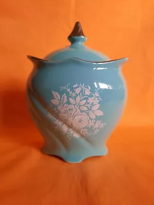 Buy Royal Winton Grimwades England Turquoise Blue Lidded Jam / Preserve Pot • 25£
