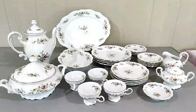 Buy 27Pc Vintage Johann Haviland Bavaria Germany Moss Rose Dinner Set Tea Set Plates • 182.02£