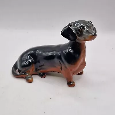 Buy BESWICK DOG DACHSHUND SEATED SMALL MODEL No. 1460 BLACK & TAN GLOSS • 14£