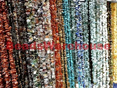 Buy Gemstone Crystal Tumble Chips Beads 30-32  Long Strand 5-10mm • 2.95£