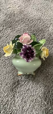 Buy Vintage Adderley Floral Bone China Vase And Bouquet  • 25£