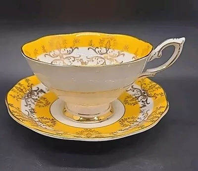 Buy Royal Standard China Rose Tea Cup & Saucer No. 2062 Yellow Gold • 18.99£