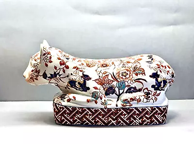 Buy Antique Chinese Stoneware / Porcelain Imari Flowered Headrest Pillow Figurine • 350£
