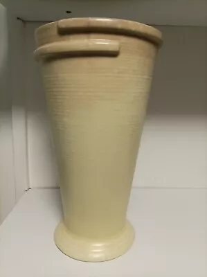 Buy Art Deco Vintage Pottery Vase Antique Ribbed Banded Lemon Vase  • 19.95£