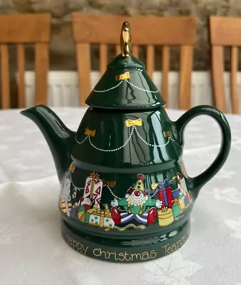 Buy Vintage Wade Collectable China Happy Christmas Teapot Xmas Tree Excellent • 12.99£