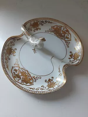 Buy Noritake Figural Peacock Divided Dish Gold Tone  Japan Jewelry Key Trinket Tray  • 24£