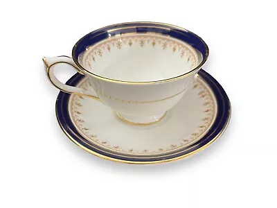 Buy Aynsley LEIGHTON Cobalt Smooth 11 Cup & Saucer Sets  Gold Bands  2 3/8 , Inside • 122.53£