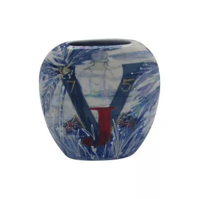 Buy Anita Harris Art Pottery 12cm V J Day Commemorative Vase • 49.99£