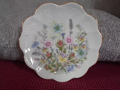 Buy Vintage Aynsley Fine Bone China  Wild Tudor  Trinket Dish 14.5cm Dia • 3.99£