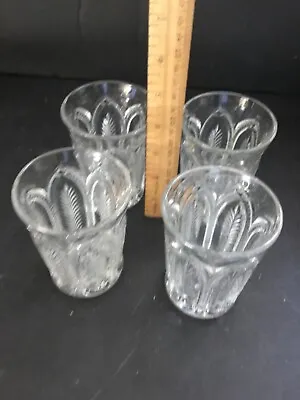 Buy Antique American Brilliant Cut Glass Crystal Whiskey Glass Tumblers -4 • 70.02£