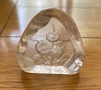 Buy DARTINGTON   CHRYSANTHEMUMS   CRYSTAL CUT GLASS Paper Weight By J Capredoni • 5£