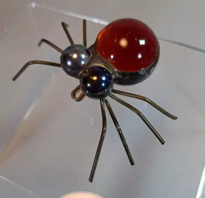Buy Red Glass Spider Hanging Ornament Glass Marble Window Light Catcher Halloween • 15£